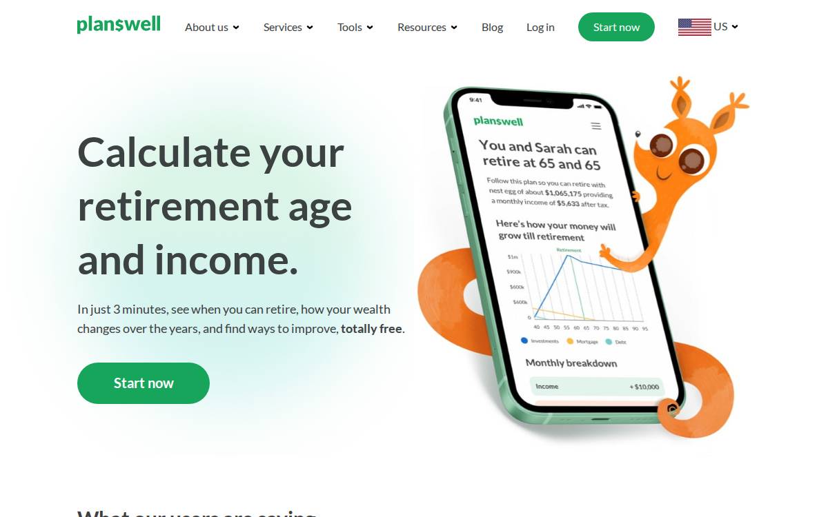 Planswell website preview