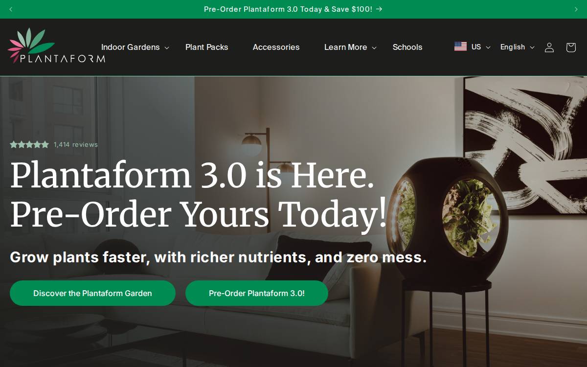Plantaform website preview