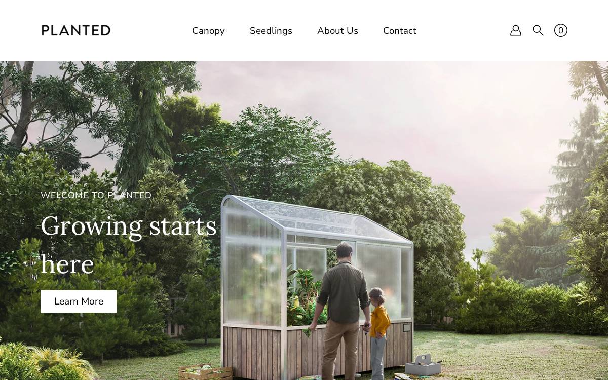 Plantedgrowing website preview
