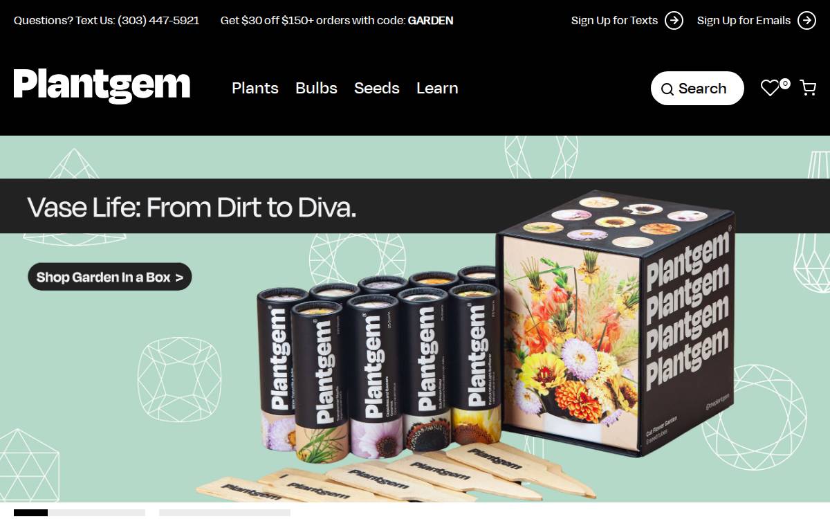 Plantgem website preview