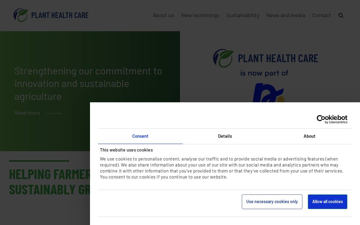 Plant Health Care website preview