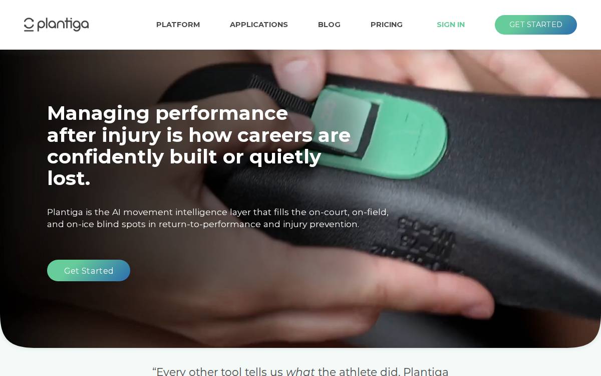 Plantiga website preview