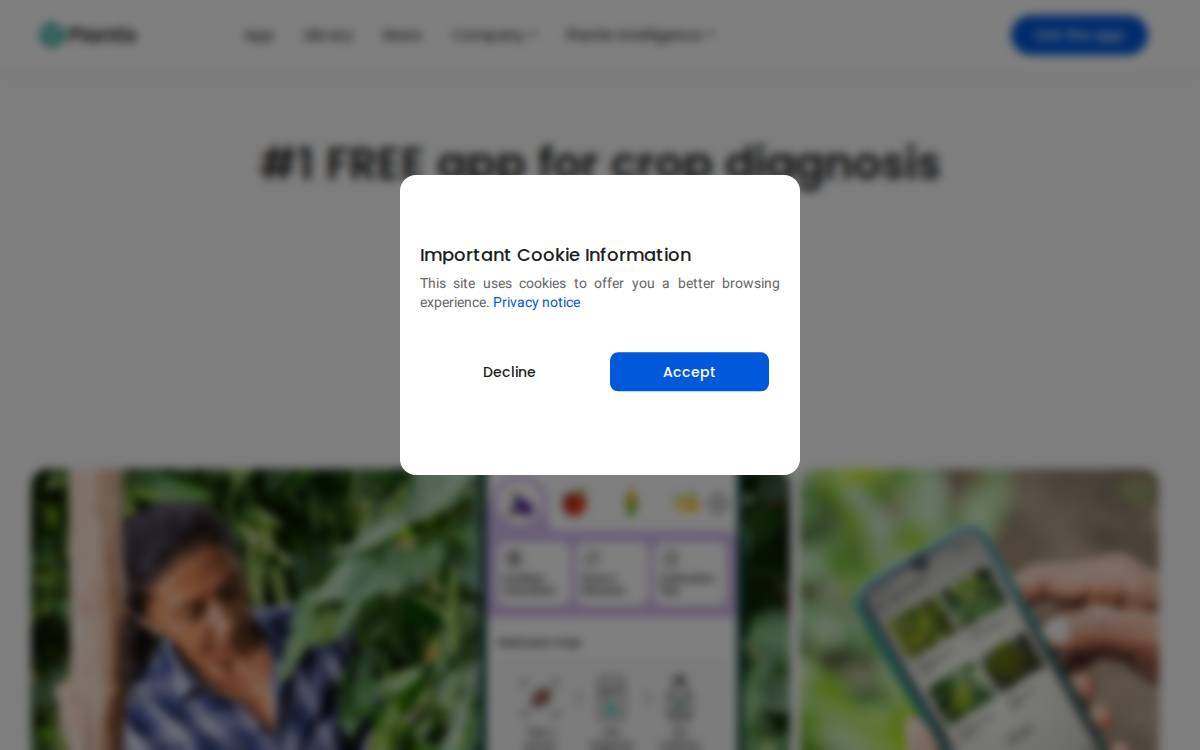 Plantix website preview