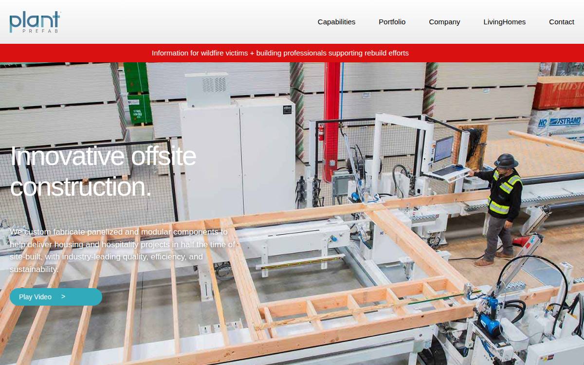 Plantprefab website preview