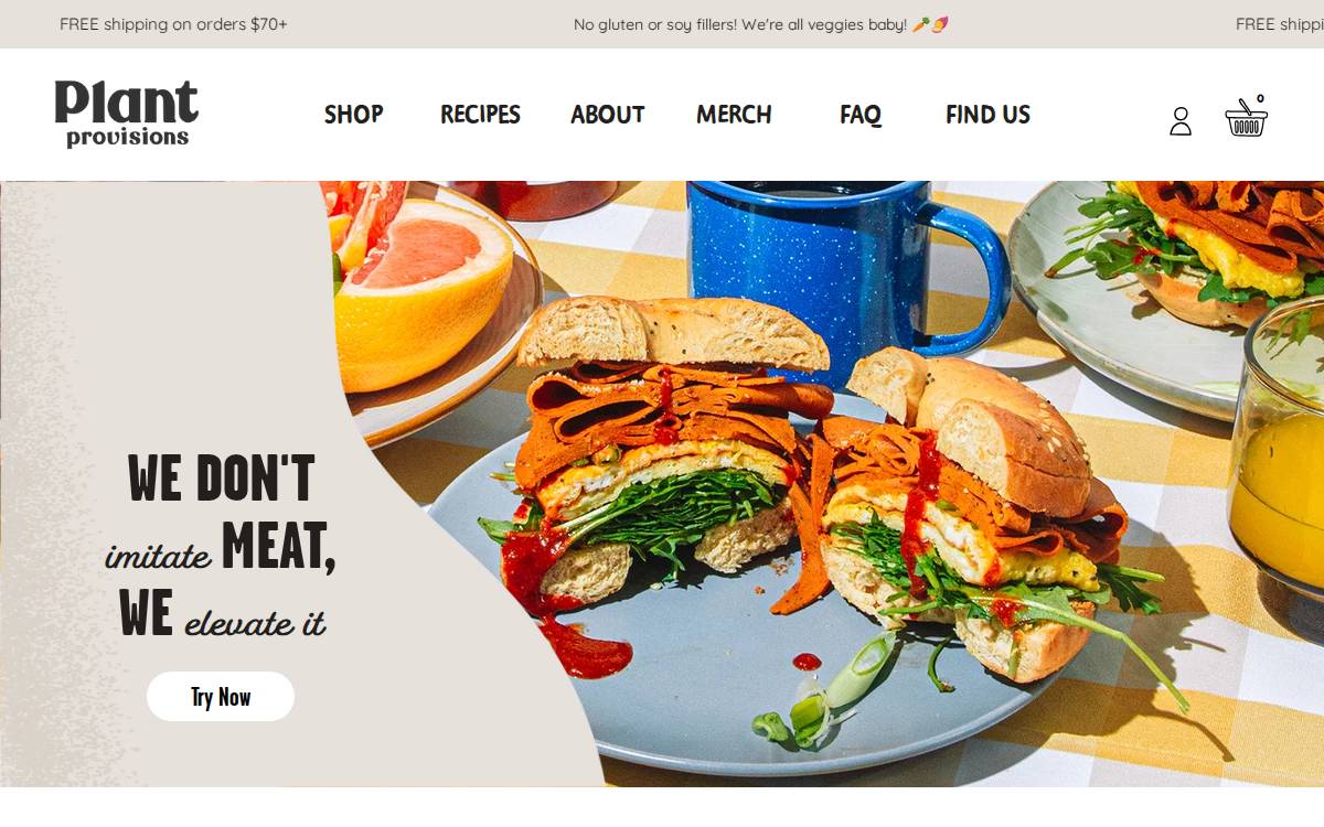 Plantprovisions website preview