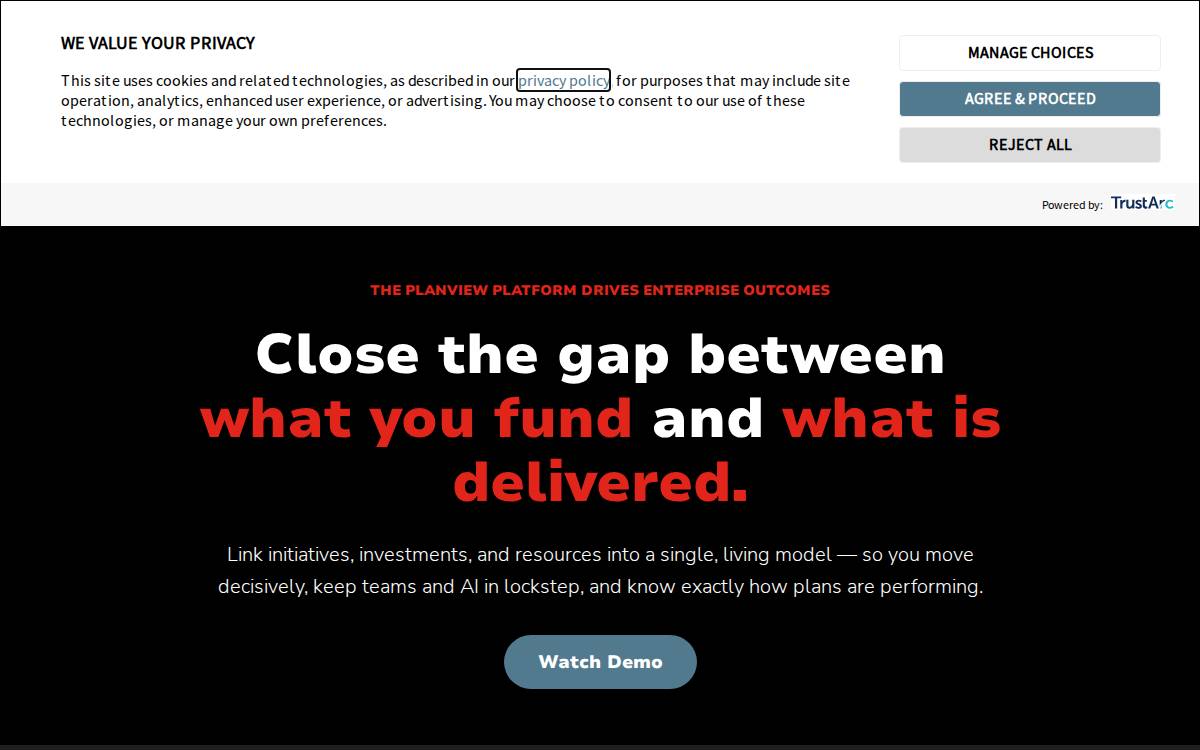 Planview website preview