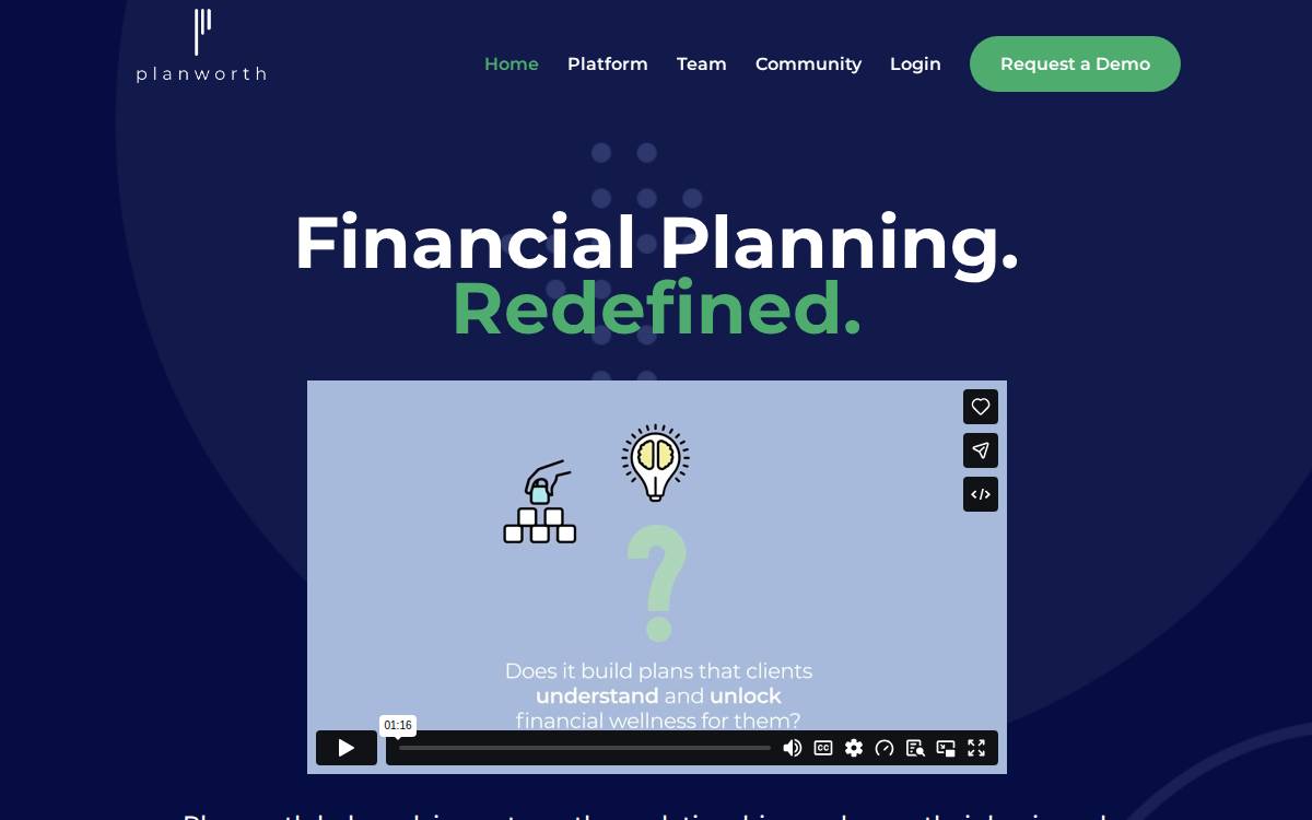 Planworth website preview