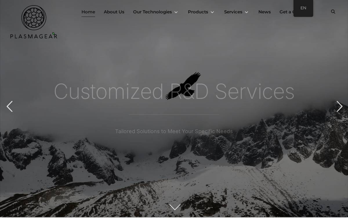 Plasmagear website preview