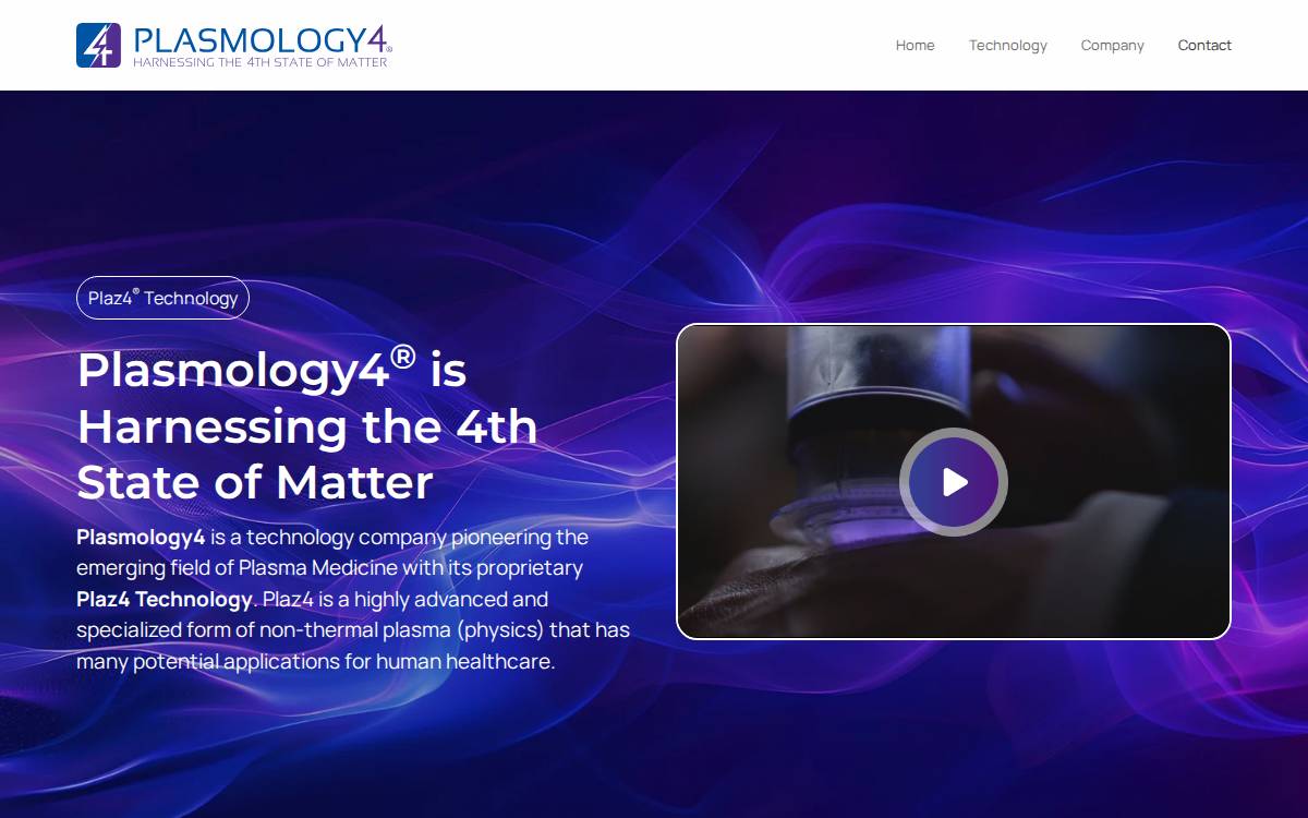 Plasmology4 website preview