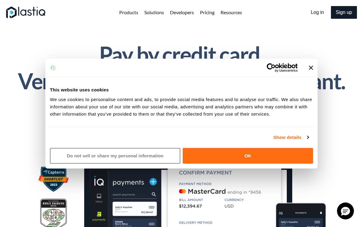 Plastiq website preview