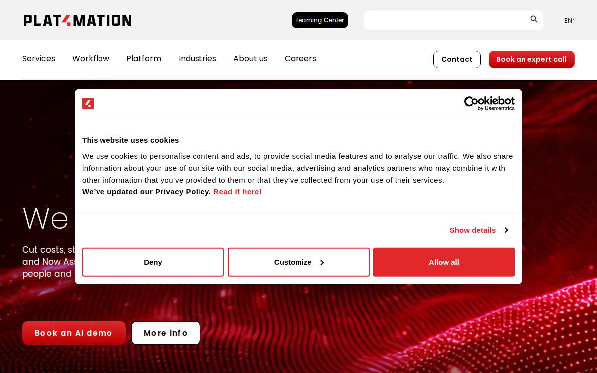 Plat4mation website preview