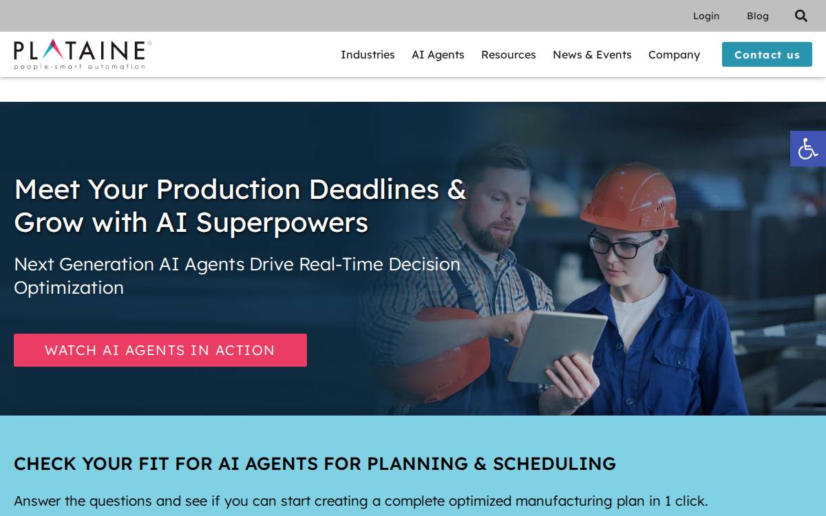 Plataine website preview