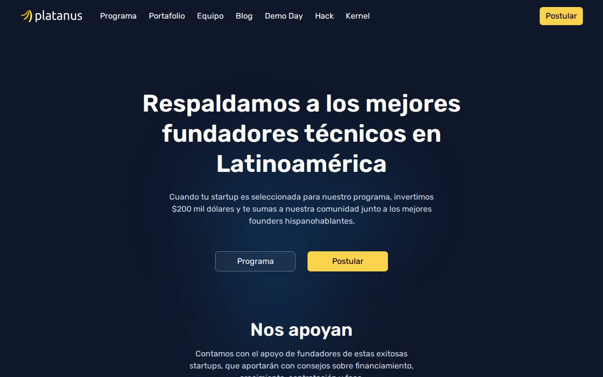 Platanus website preview