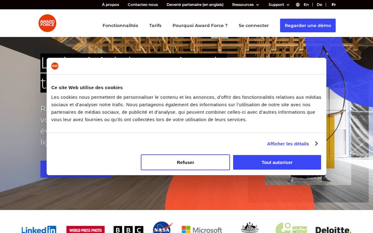 Plateformecandidature website preview