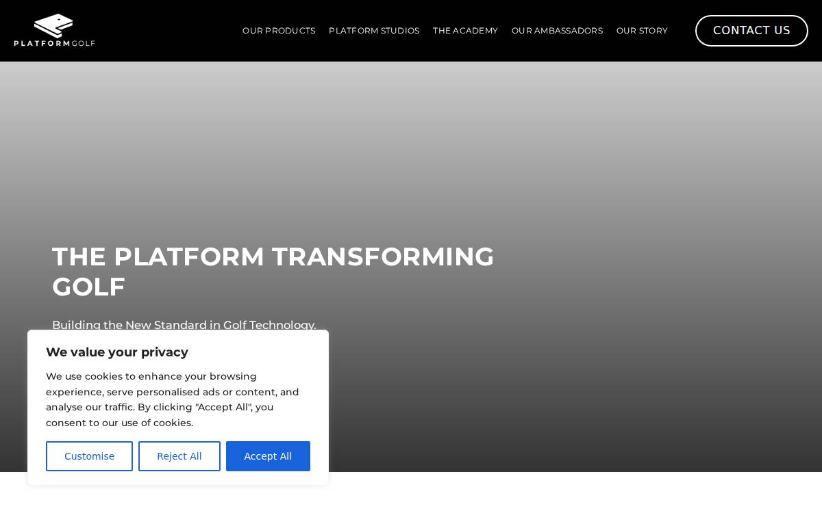 Platform Golf website preview