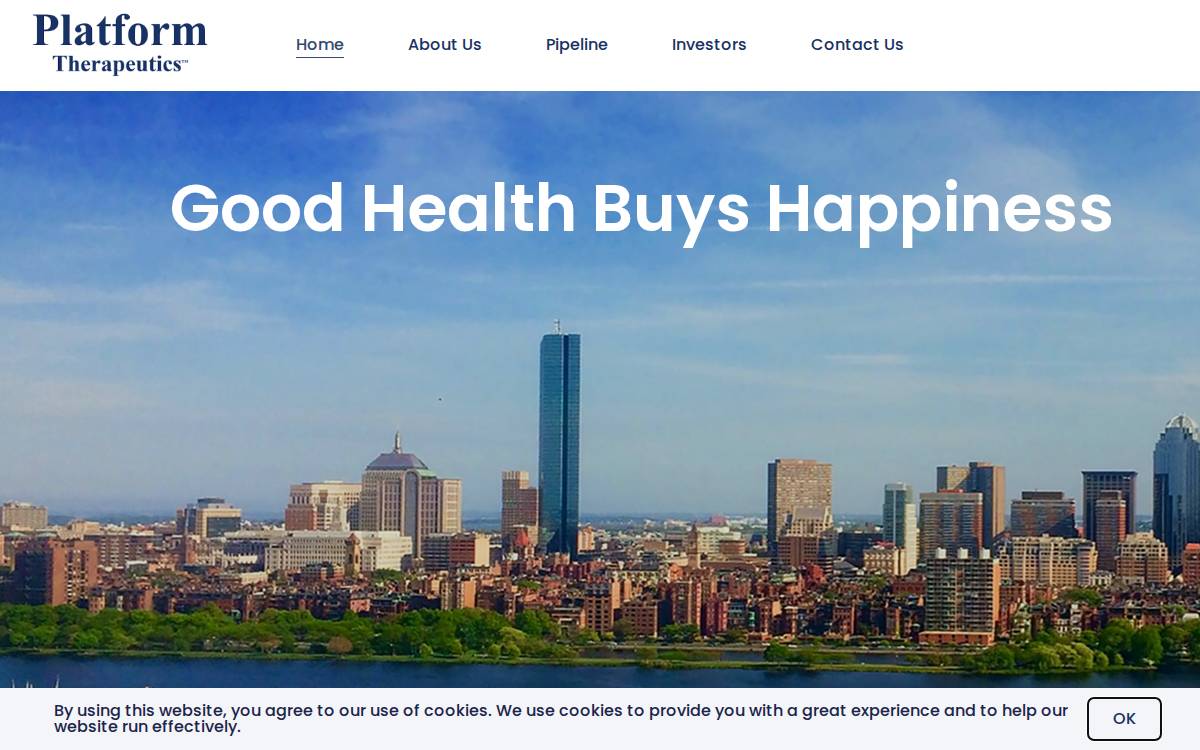 Platform Therapeutics website preview