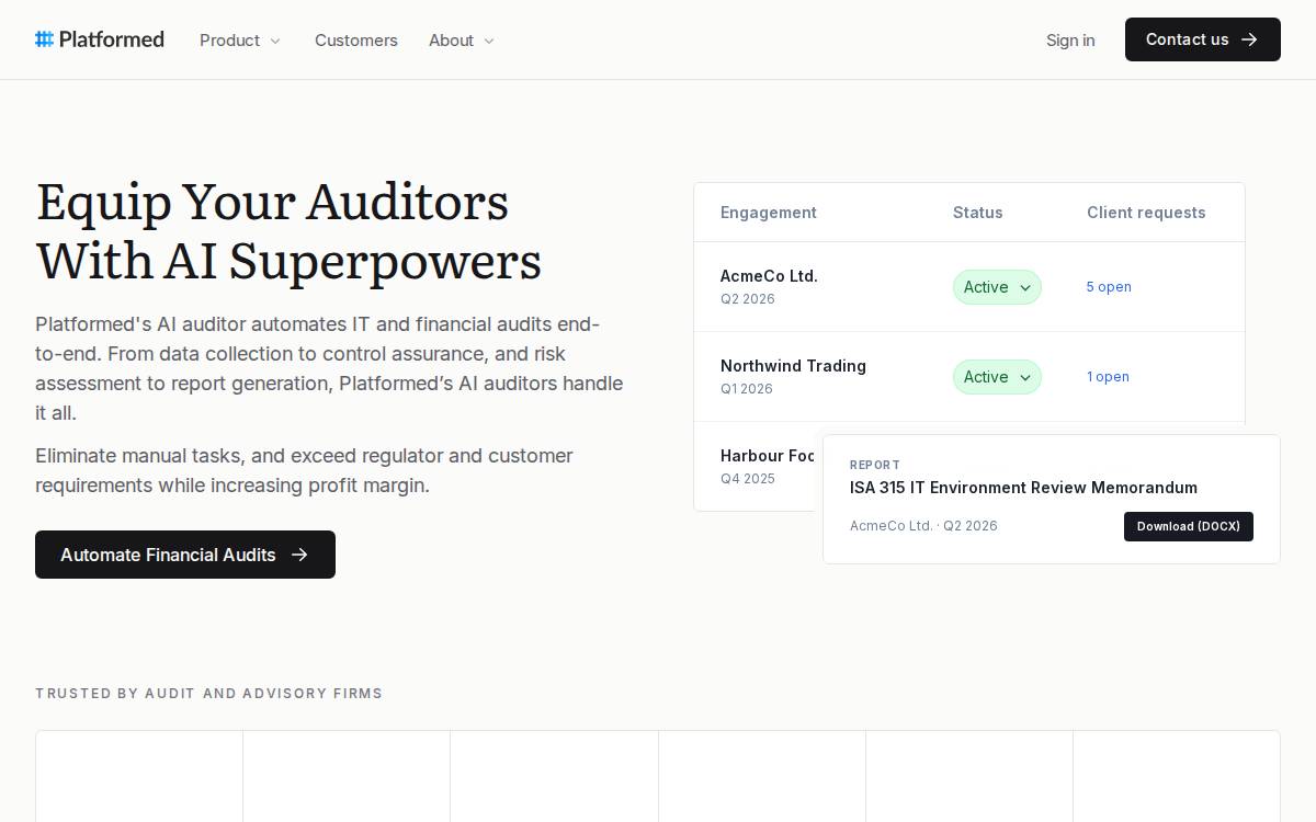 Platformed website preview