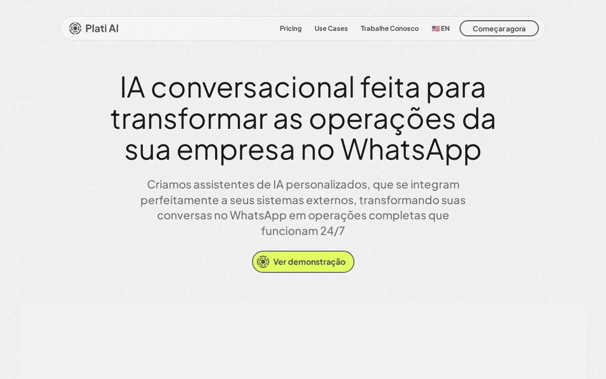 Plati website preview