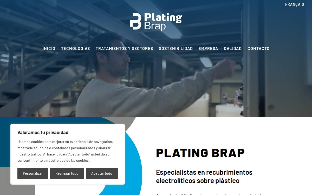 Plating Brap website preview