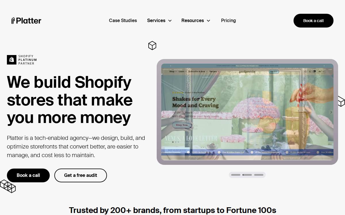 Platter website preview