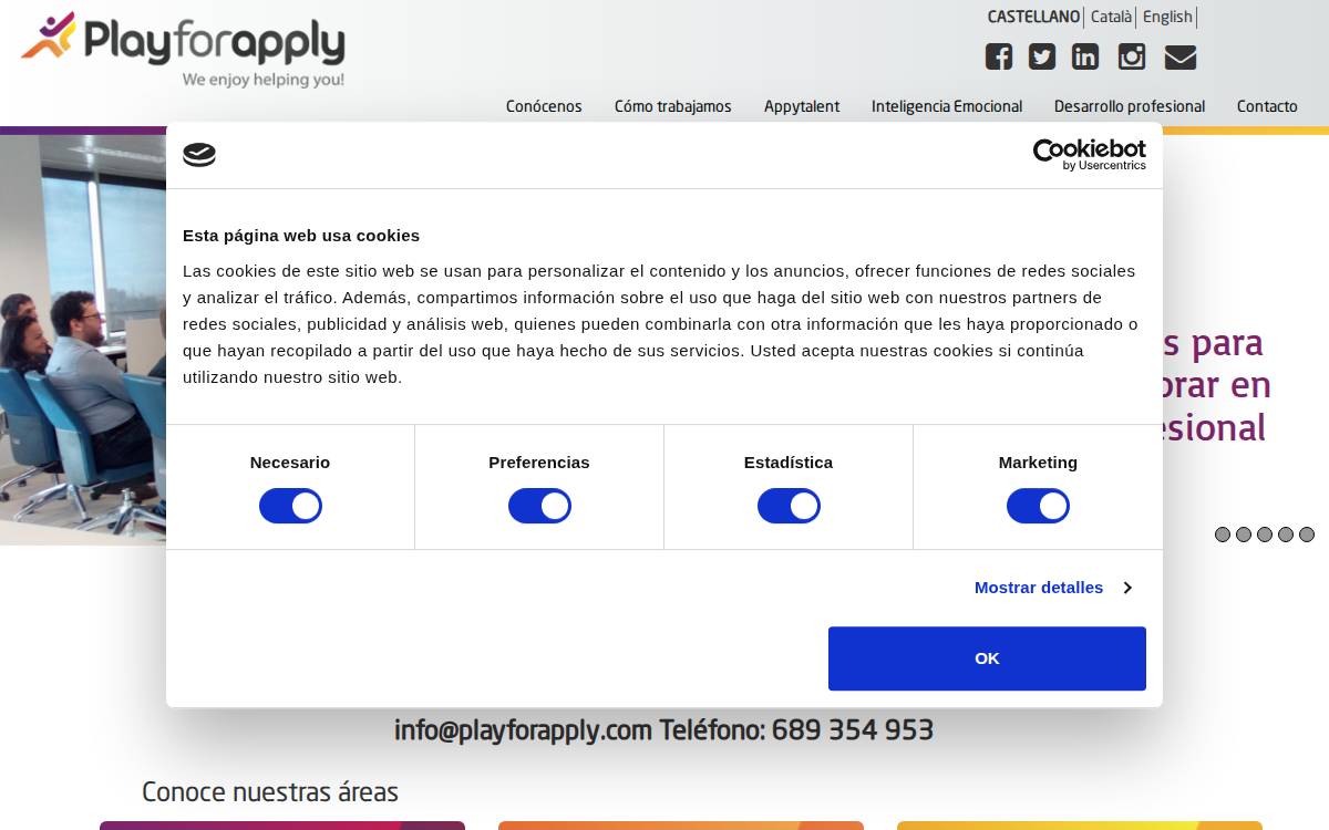 Play for Apply website preview
