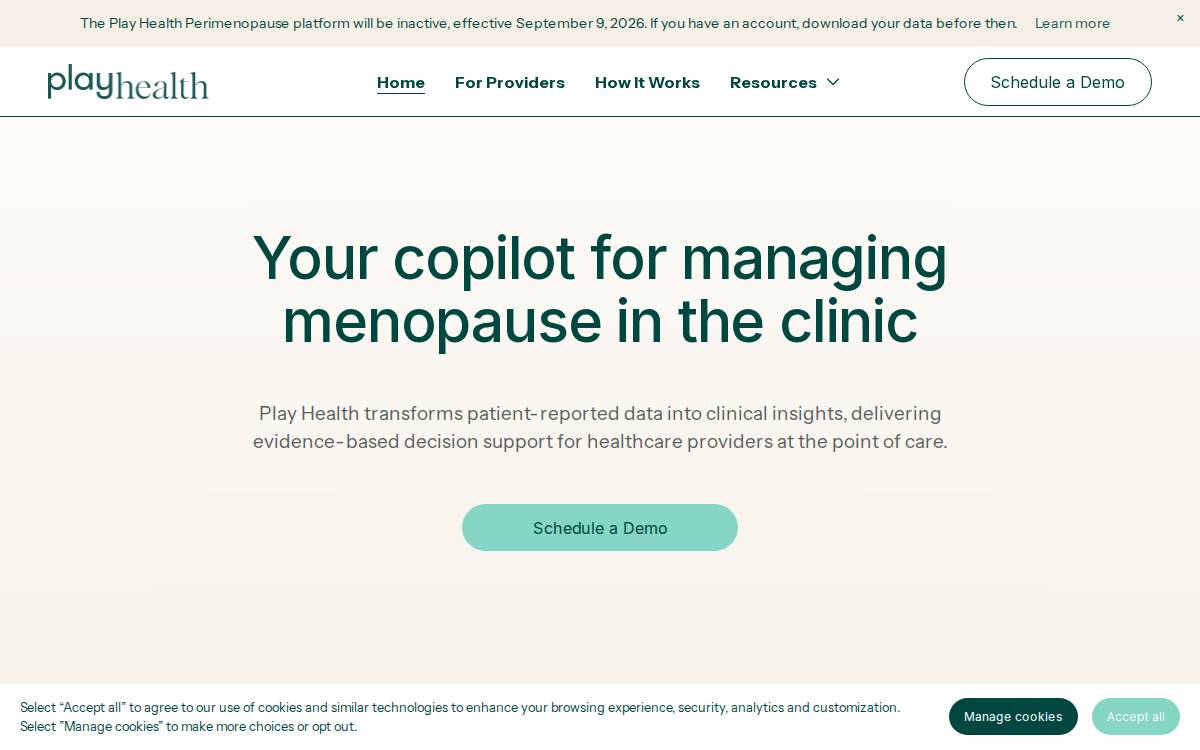 Play Health website preview