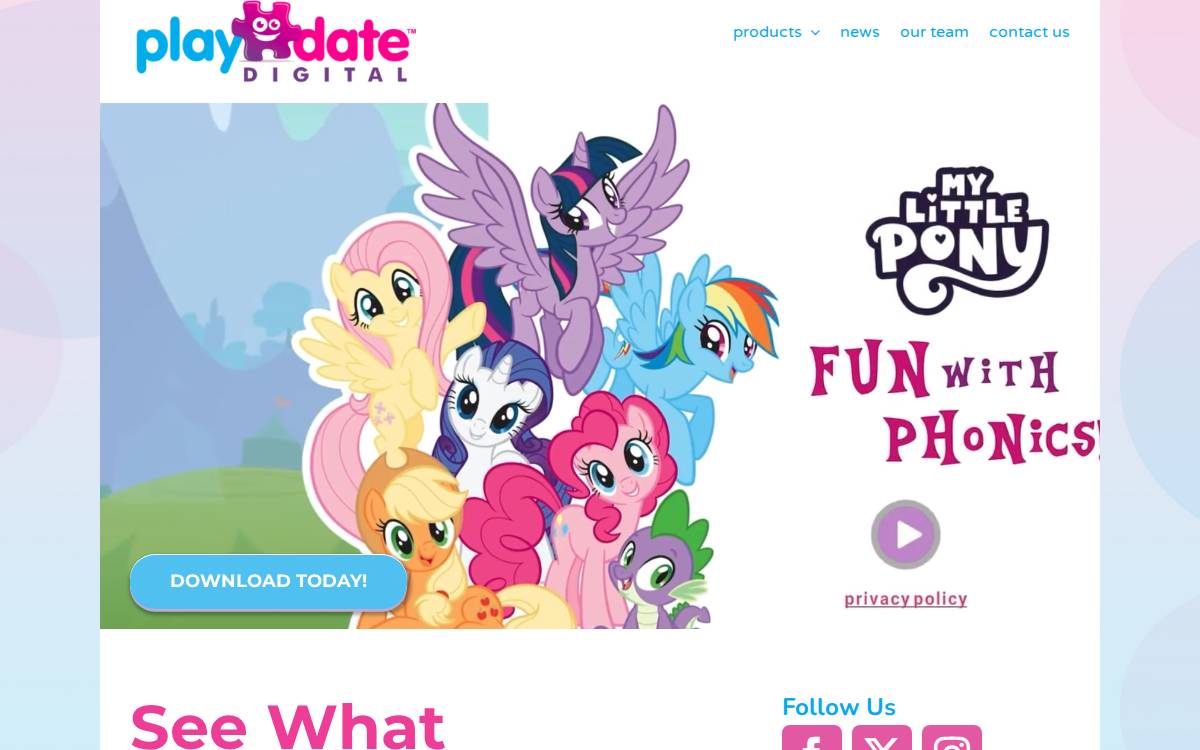 Playdate Digital Inc website preview
