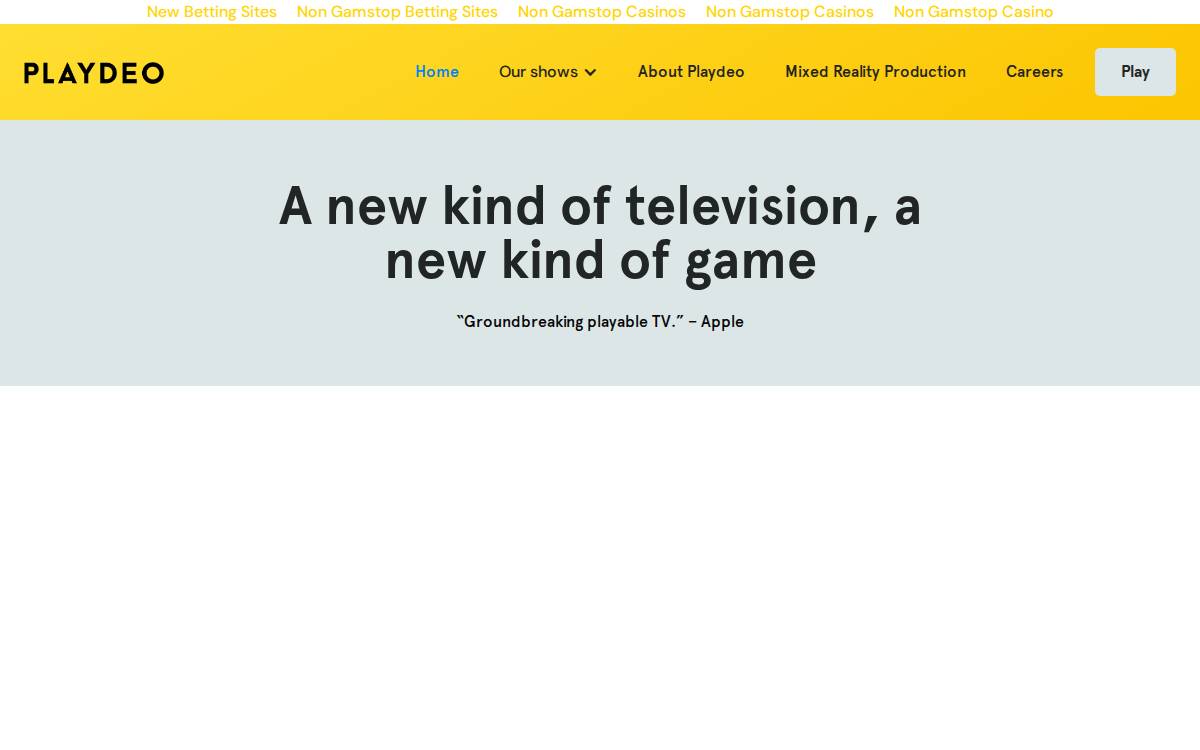 Playdeo website preview