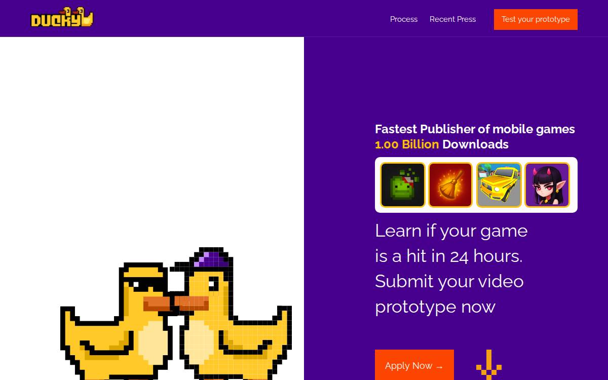 Playducky website preview