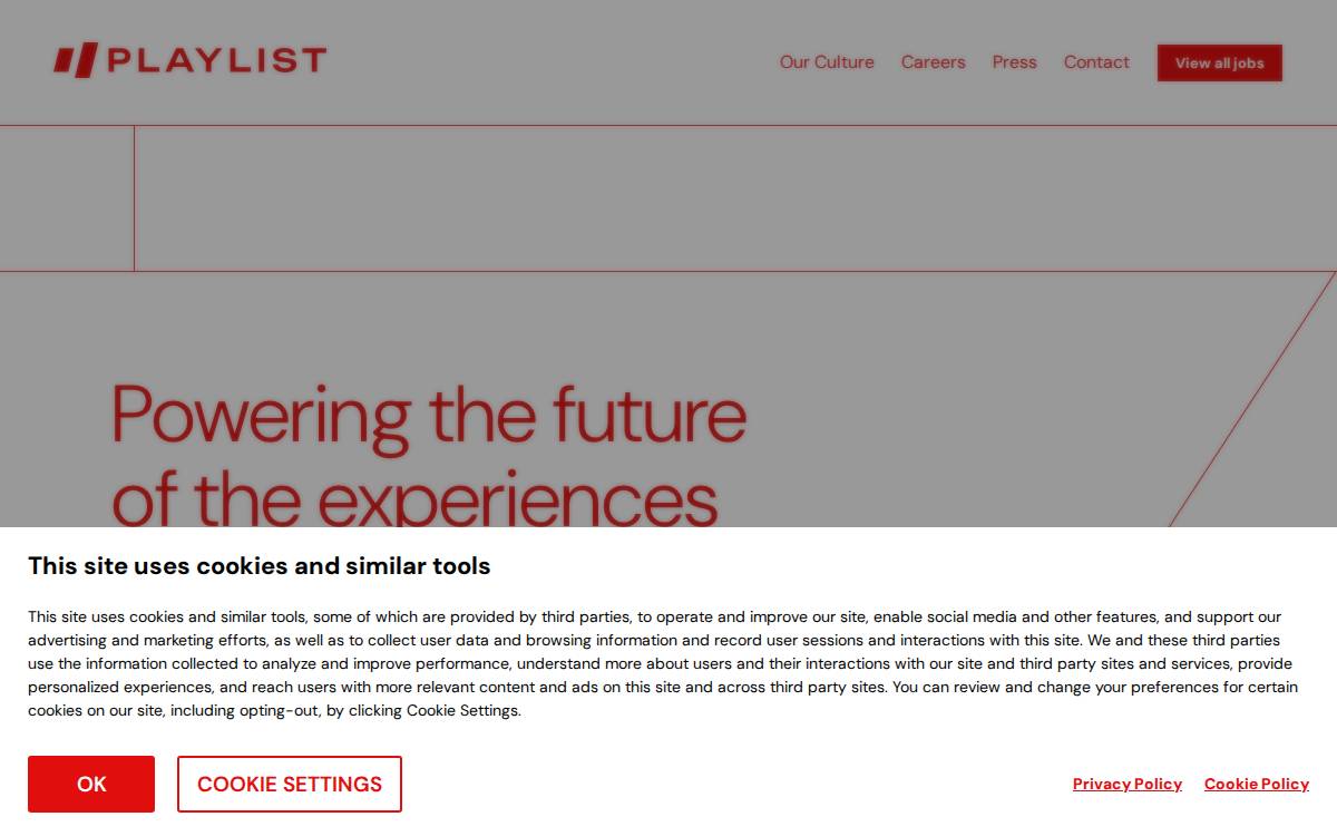 Playlist website preview