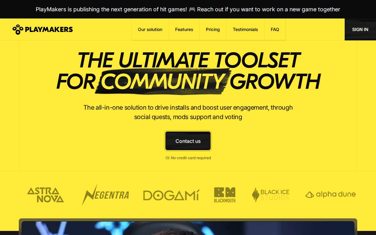 PlayMakers website preview