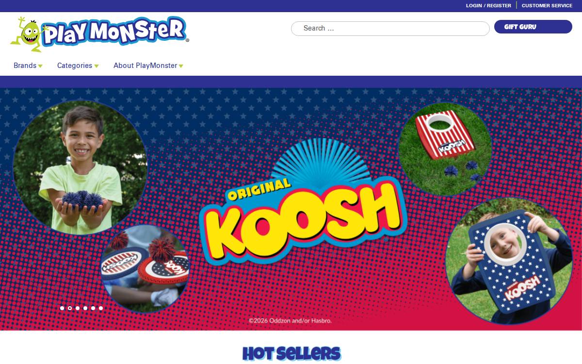 Playmonster website preview