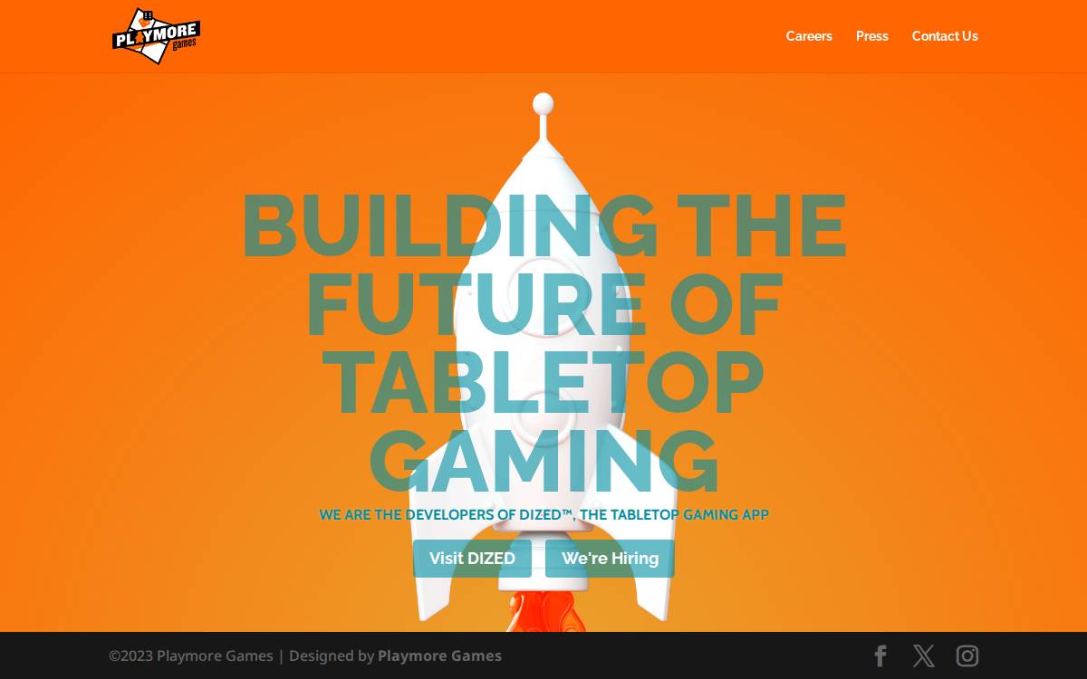 Playmore Games website preview