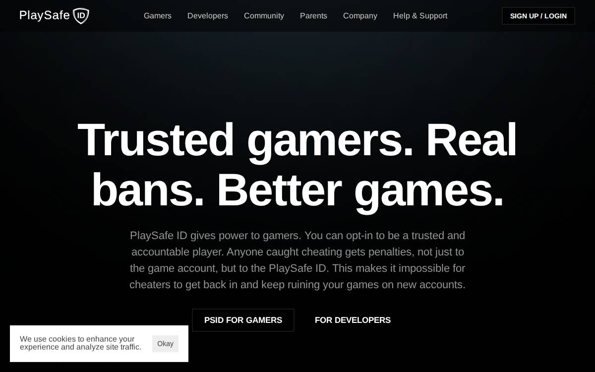 PlaySafe ID website preview