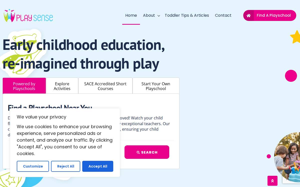 Play Sense website preview