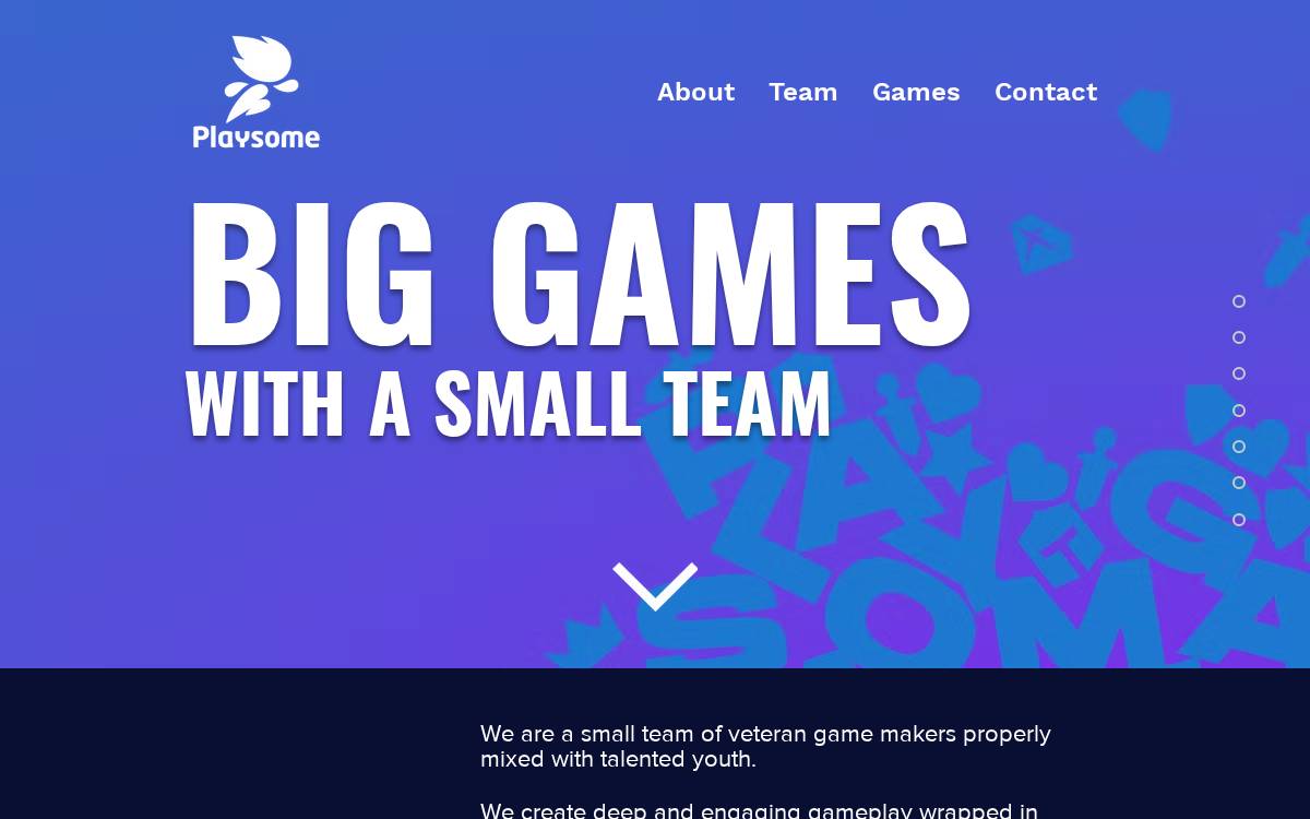 Playsome website preview