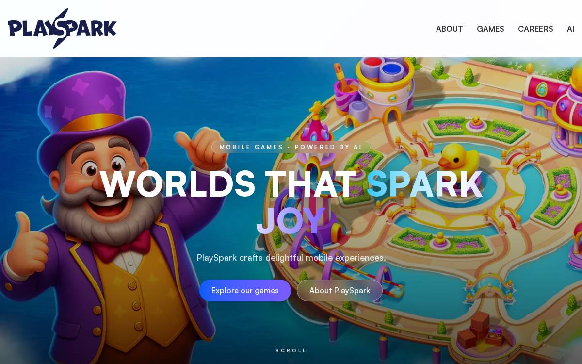 playspark website preview