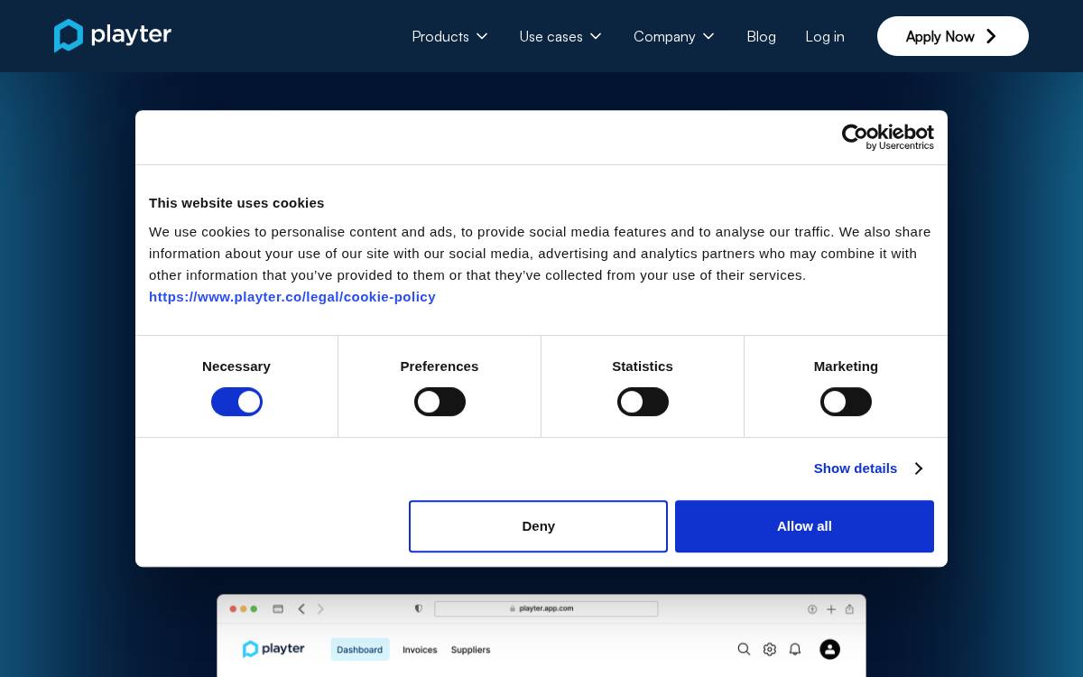 Playter website preview