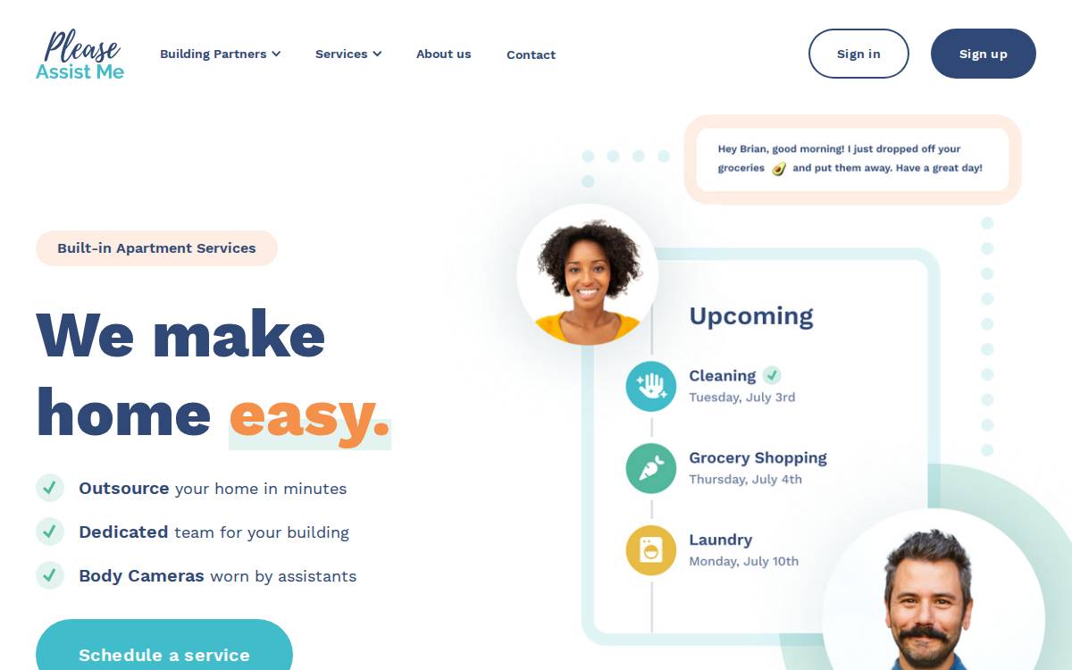 Please Assist Me website preview
