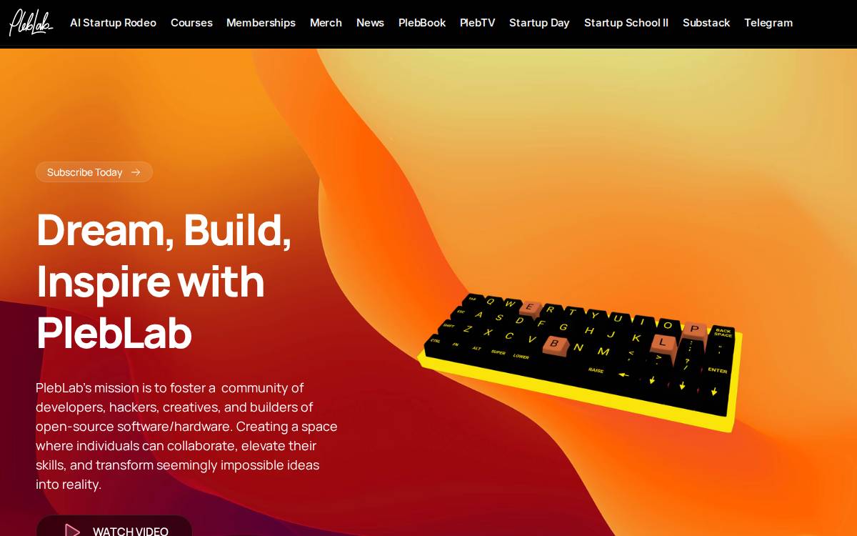 Pleb Lab website preview
