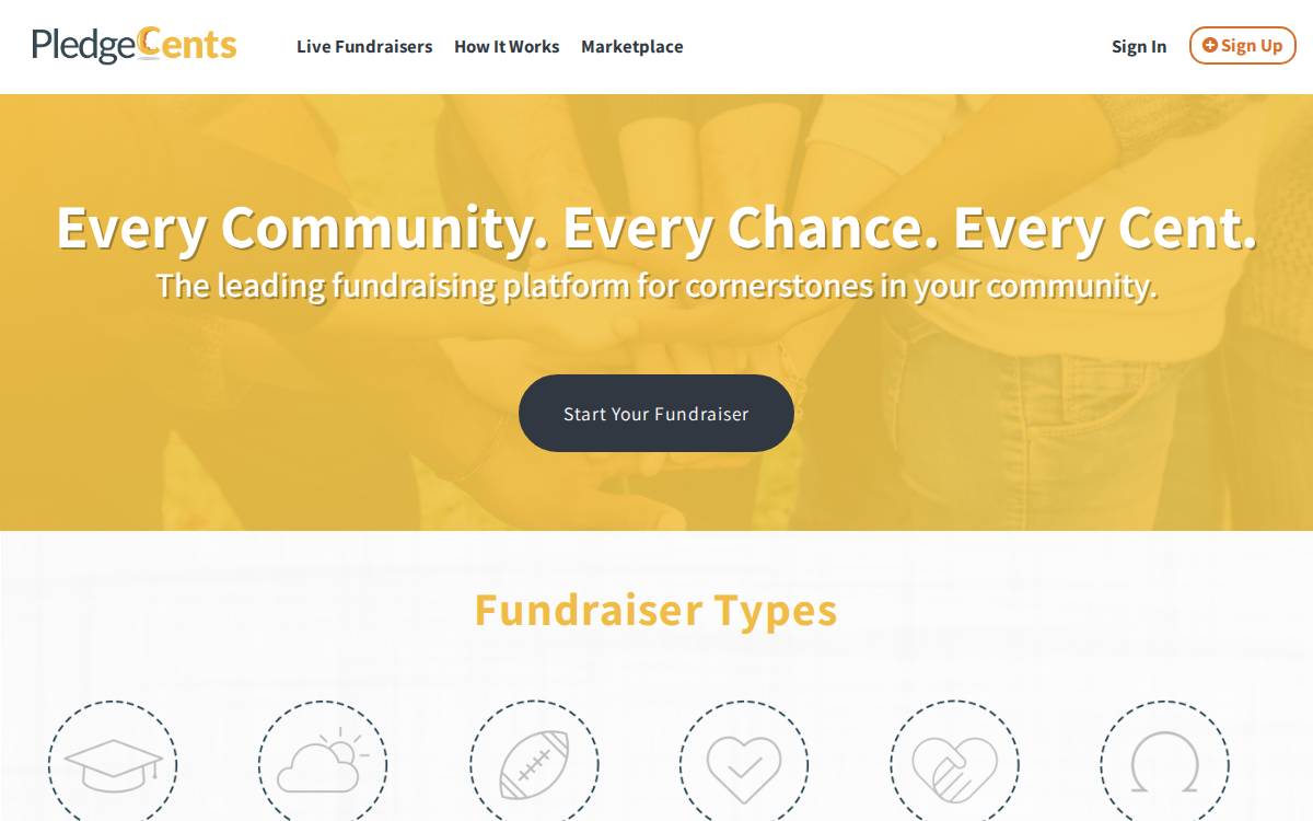 PledgeCents website preview