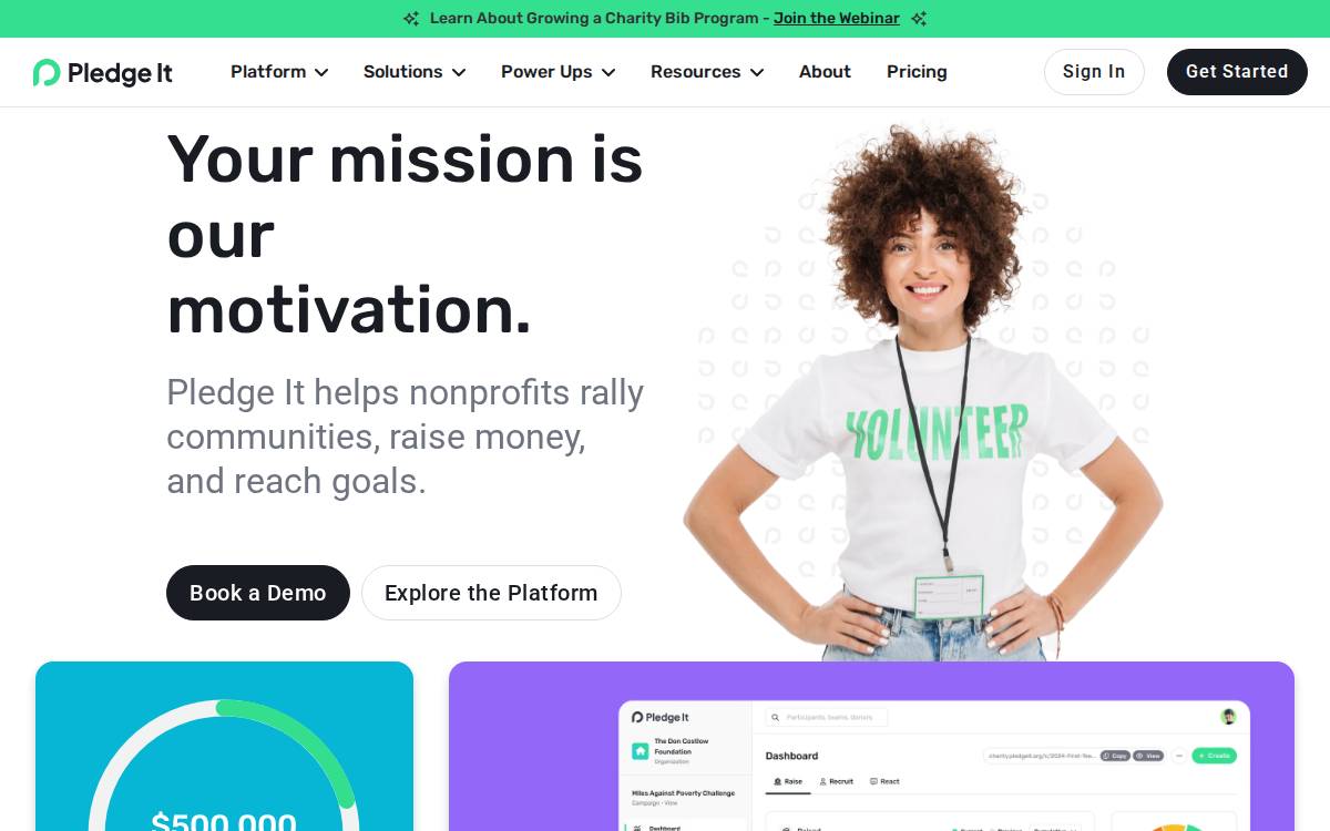Pledge It website preview