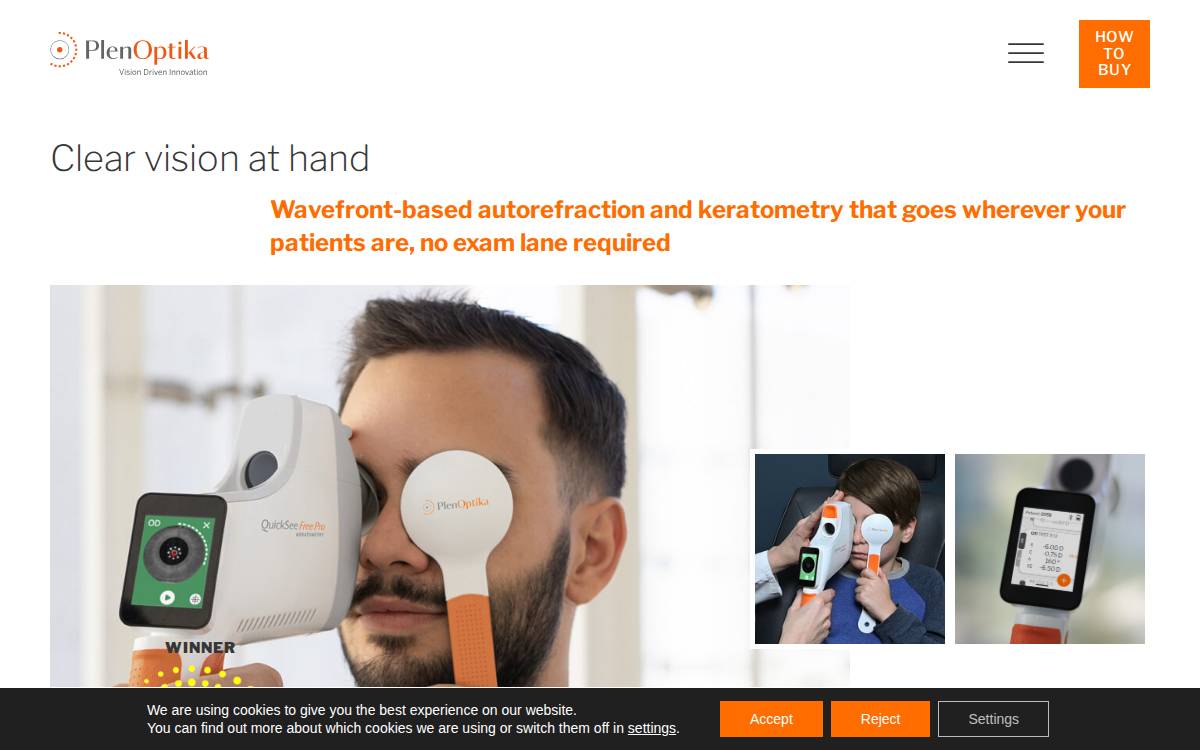 PlenOptika website preview