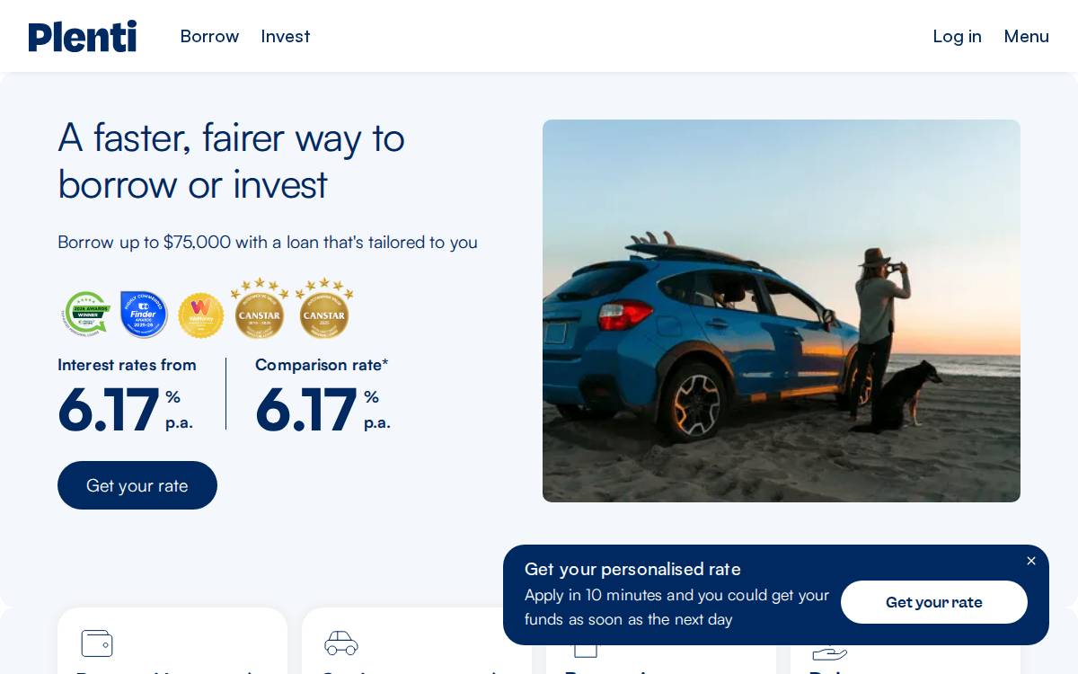 Plenti website preview