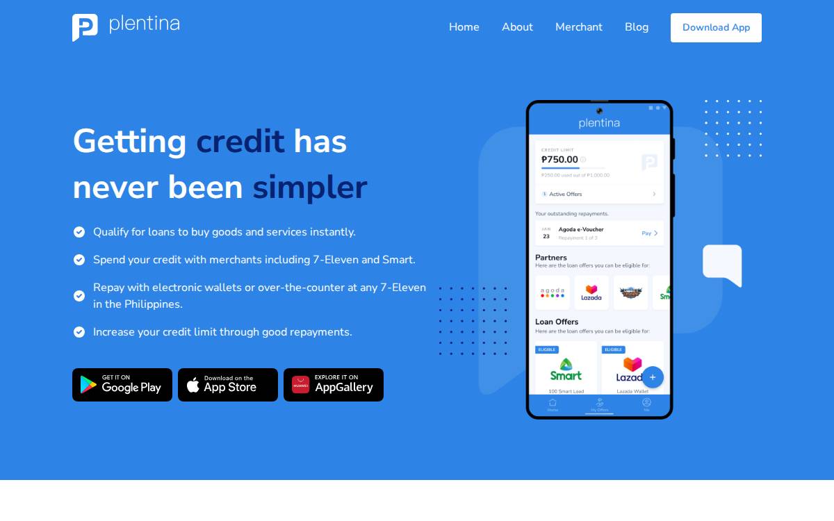Plentina website preview