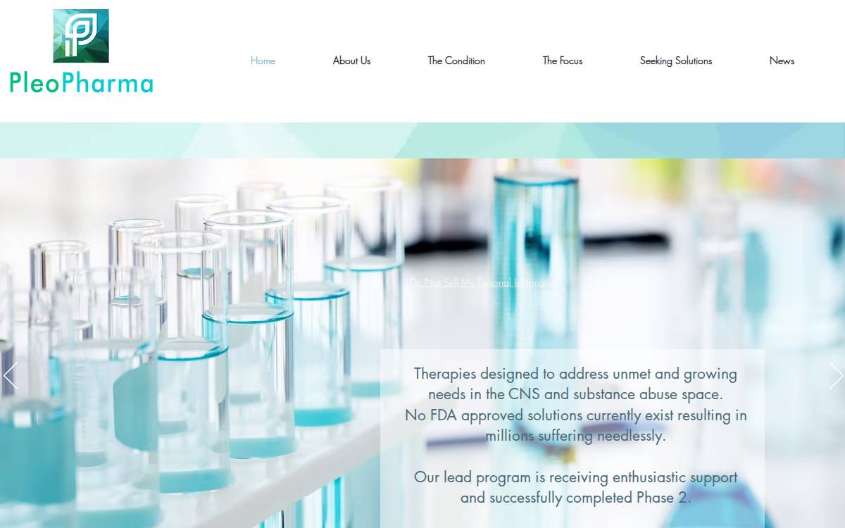 Pleopharma website preview