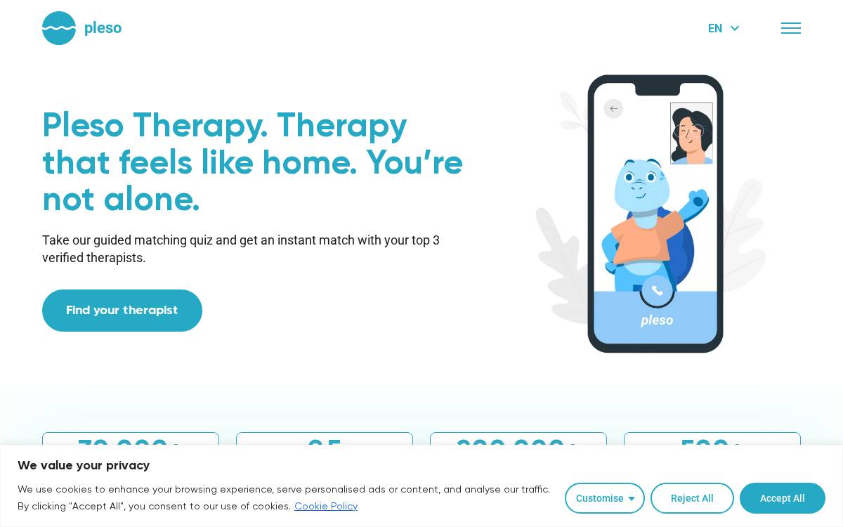 Pleso Therapy website preview