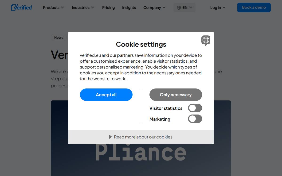 Pliance website preview