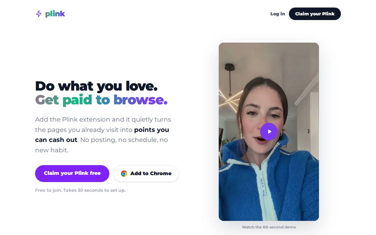 Plink website preview