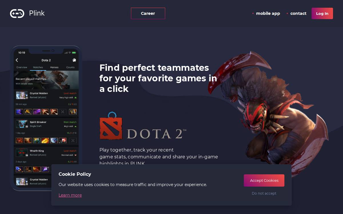 Plink website preview